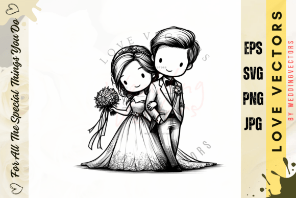 C2742 Wedding Couple & Love Vectors: A Minimalist Design Guide