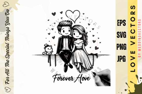 Enchanting Wedding Vectors: The C557 Artwork Collection