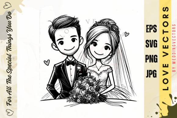 Wedding Couple and Love Vectors - C1568: A Designer's Guide