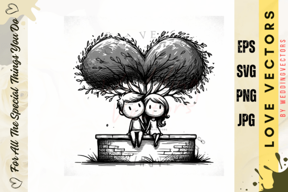 Wedding Couple and Love Vectors - C229: Your Essential Design Toolkit