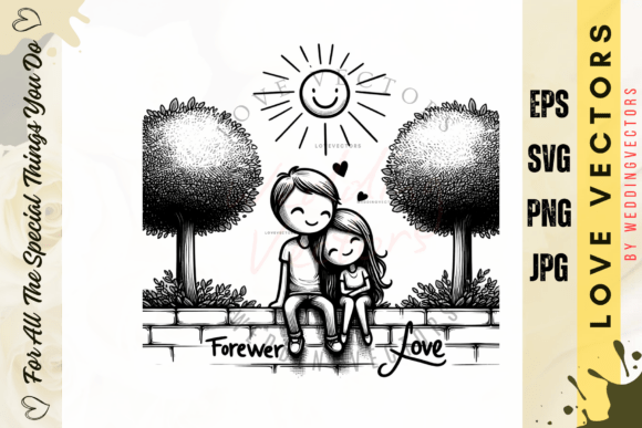 Wedding Couple and Love Vectors - C409: Crafting Timeless Romance