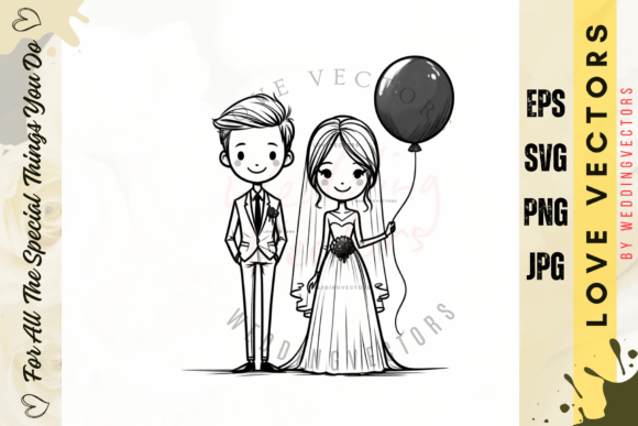 Wedding Couple and Love Vectors - C4560: A Designer's Asset