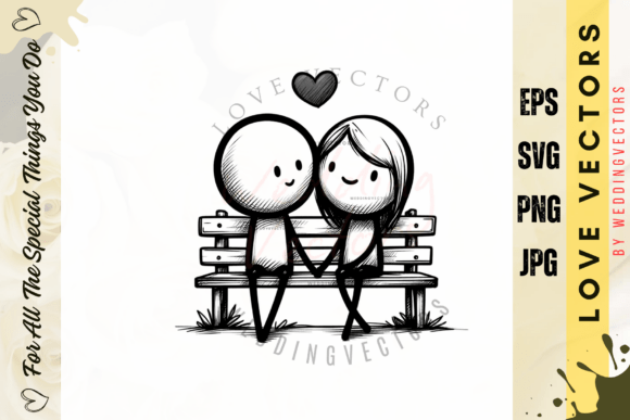Wedding Couple and Love Vectors - C539