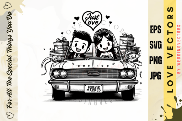 Wedding Couple and Love Vectors - C54: The Dreamy Graphic Set for Your Designs