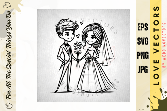 Wedding Couple and Love Vectors - C723: A Designer's Guide to Elegance