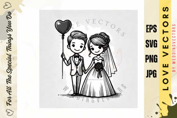 Wedding Couple and Love Vectors: Crafting Authentic Bridal Branding