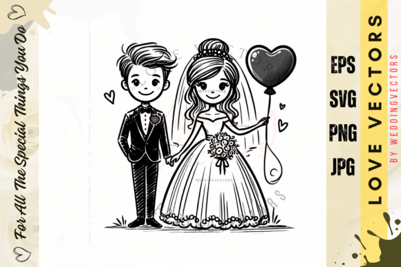 Wedding Couple and Love Vectors: Crafting Visual Romance